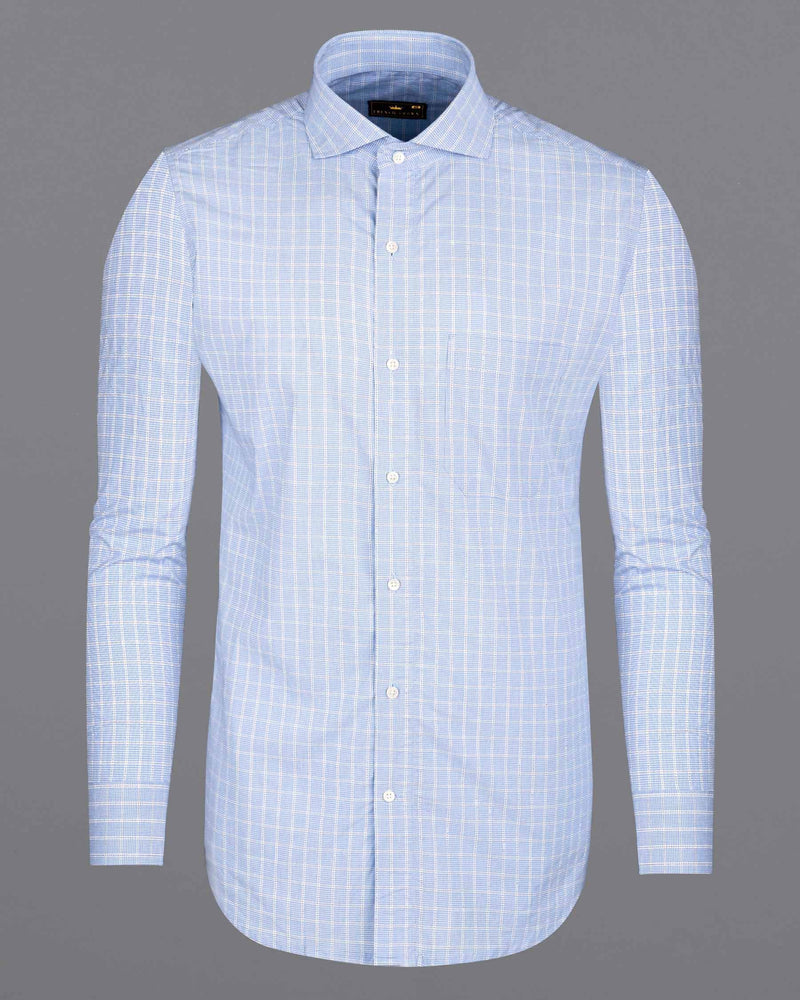 Columbia Blue windowpane Premium Cotton Shirt 6115-CA-38, 6115-CA-H-38, 6115-CA-39, 6115-CA-H-39, 6115-CA-40, 6115-CA-H-40, 6115-CA-42, 6115-CA-H-42, 6115-CA-44, 6115-CA-H-44, 6115-CA-46, 6115-CA-H-46, 6115-CA-48, 6115-CA-H-48, 6115-CA-50, 6115-CA-H-50, 6115-CA-52, 6115-CA-H-52