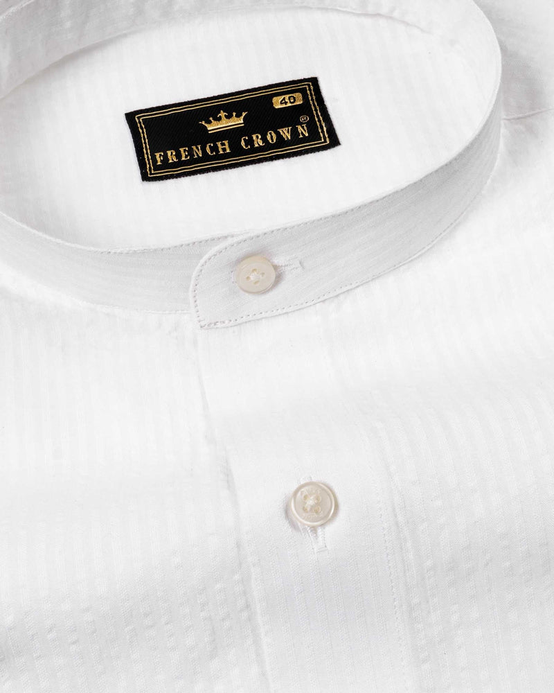 Bright White Subtle Striped Seersucker Premium Giza Cotton Shirt 6143-M-38, 6143-M-H-38, 6143-M-39, 6143-M-H-39, 6143-M-40, 6143-M-H-40, 6143-M-42, 6143-M-H-42, 6143-M-44, 6143-M-H-44, 6143-M-46, 6143-M-H-46, 6143-M-48, 6143-M-H-48, 6143-M-50, 6143-M-H-50, 6143-M-52, 6143-M-H-52