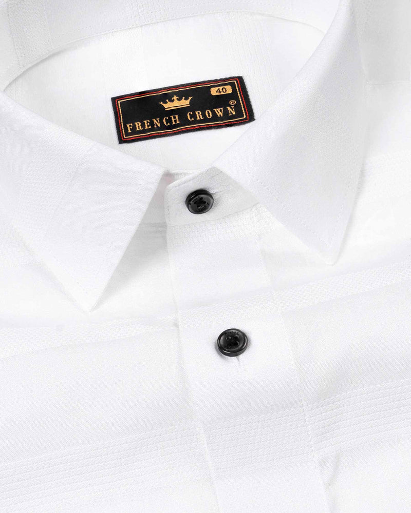 Bright White Dobby Textured Striped Premium Cotton Shirt 6146-BLK-38, 6146-BLK-H-38, 6146-BLK-39, 6146-BLK-H-39, 6146-BLK-40, 6146-BLK-H-40, 6146-BLK-42, 6146-BLK-H-42, 6146-BLK-44, 6146-BLK-H-44, 6146-BLK-46, 6146-BLK-H-46, 6146-BLK-48, 6146-BLK-H-48, 6146-BLK-50, 6146-BLK-H-50, 6146-BLK-52, 6146-BLK-H-52