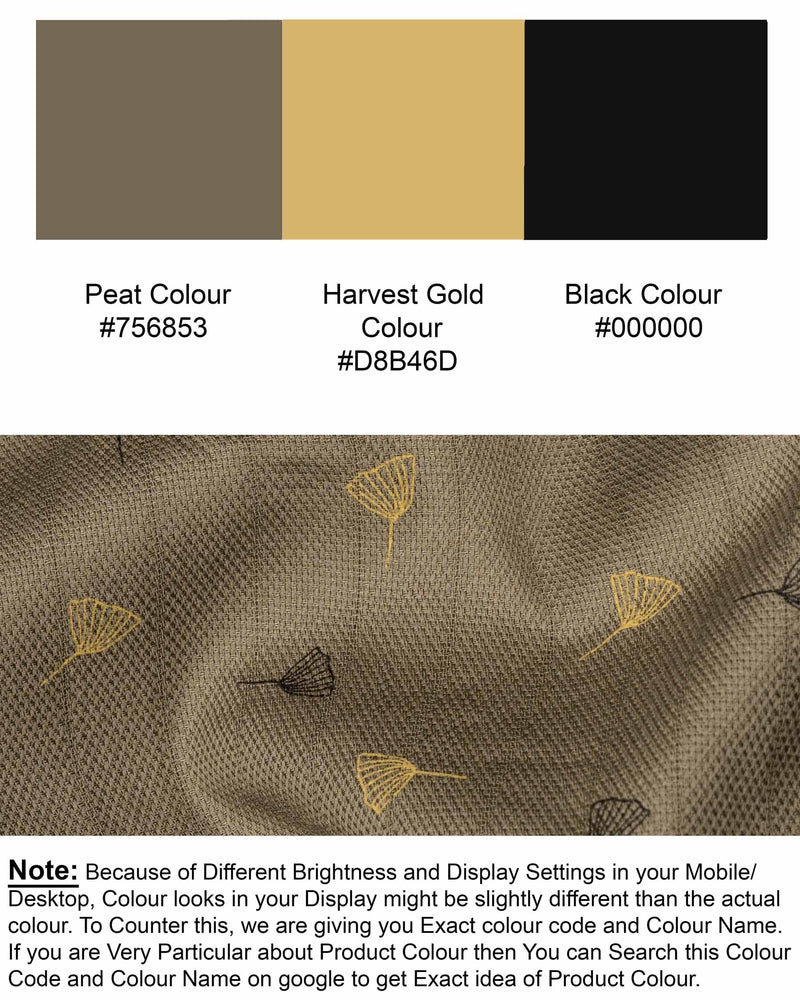 Peat Brown Printed Dobby Textured Premium Giza Cotton Shirt 6178-BLK-38, 6178-BLK-H-38, 6178-BLK-39, 6178-BLK-H-39, 6178-BLK-40, 6178-BLK-H-40, 6178-BLK-42, 6178-BLK-H-42, 6178-BLK-44, 6178-BLK-H-44, 6178-BLK-46, 6178-BLK-H-46, 6178-BLK-48, 6178-BLK-H-48, 6178-BLK-50, 6178-BLK-H-50, 6178-BLK-52, 6178-BLK-H-52