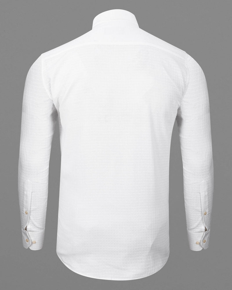 Bright White Checkered Dobby Textured Premium Giza Cotton Shirt 6200-CA-38, 6200-CA-H-38, 6200-CA-39, 6200-CA-H-39, 6200-CA-40, 6200-CA-H-40, 6200-CA-42, 6200-CA-H-42, 6200-CA-44, 6200-CA-H-44, 6200-CA-46, 6200-CA-H-46, 6200-CA-48, 6200-CA-H-48, 6200-CA-50, 6200-CA-H-50, 6200-CA-52, 6200-CA-H-52