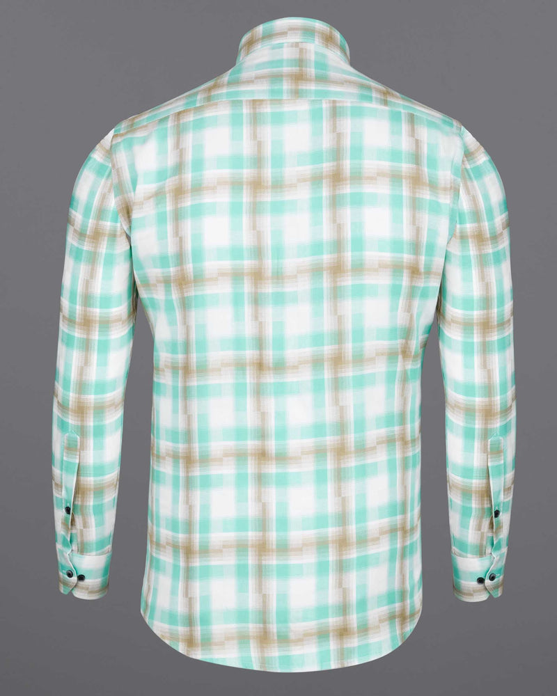 Bright White with Pavlova Brown and Riptide Green Twill Plaid Premium Cotton Shirt 6221-BD-BLE-38, 6221-BD-BLE-H-38, 6221-BD-BLE-39, 6221-BD-BLE-H-39, 6221-BD-BLE-40, 6221-BD-BLE-H-40, 6221-BD-BLE-42, 6221-BD-BLE-H-42, 6221-BD-BLE-44, 6221-BD-BLE-H-44, 6221-BD-BLE-46, 6221-BD-BLE-H-46, 6221-BD-BLE-48, 6221-BD-BLE-H-48, 6221-BD-BLE-50, 6221-BD-BLE-H-50, 6221-BD-BLE-52, 6221-BD-BLE-H-52