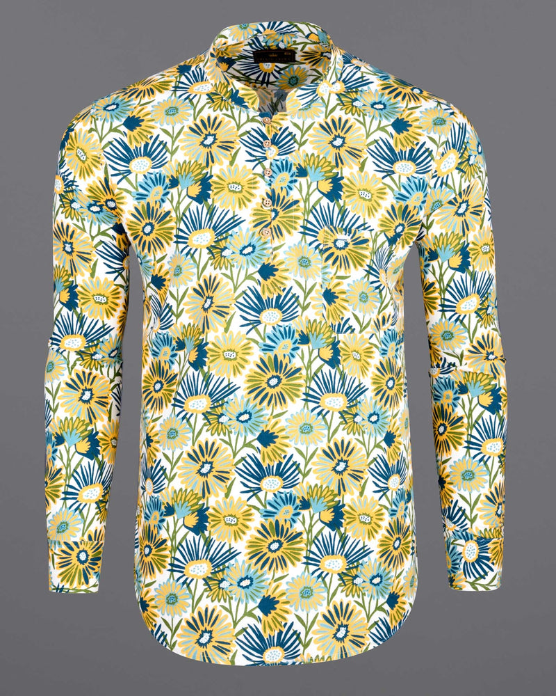 Bright Sun Yellow Tropical Printed Oxford Kurta Shirt 6235-KS-38, 6235-KS-H-38, 6235-KS-39, 6235-KS-H-39, 6235-KS-40, 6235-KS-H-40, 6235-KS-42, 6235-KS-H-42, 6235-KS-44, 6235-KS-H-44, 6235-KS-46, 6235-KS-H-46, 6235-KS-48, 6235-KS-H-48, 6235-KS-50, 6235-KS-H-50, 6235-KS-52, 6235-KS-H-52