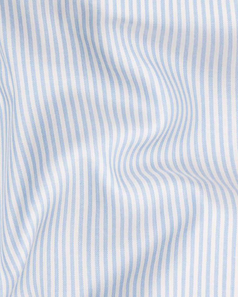 Bright White and Casper Blue Twill Striped Premium Cotton Shirt 6267-CP-38, 6267-CP-H-38, 6267-CP-39, 6267-CP-H-39, 6267-CP-40, 6267-CP-H-40, 6267-CP-42, 6267-CP-H-42, 6267-CP-44, 6267-CP-H-44, 6267-CP-46, 6267-CP-H-46, 6267-CP-48, 6267-CP-H-48, 6267-CP-50, 6267-CP-H-50, 6267-CP-52, 6267-CP-H-52