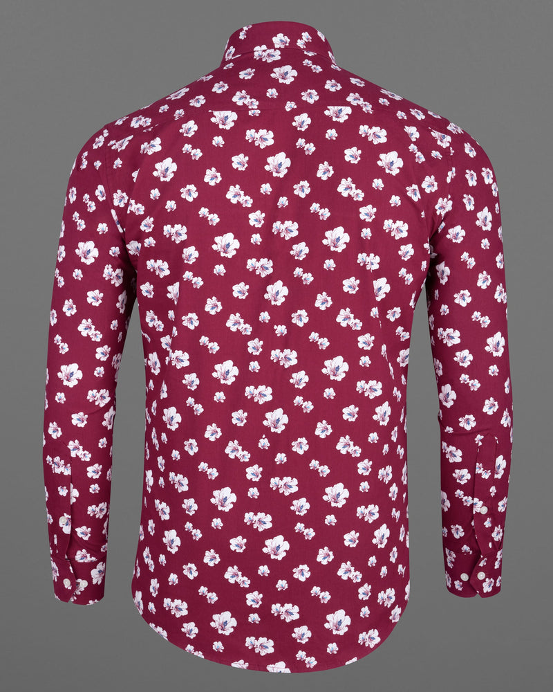 Camelot Red Floral Printed Twill Premium Cotton Shirt 6300-38, 6300-H-38, 6300-39, 6300-H-39, 6300-40, 6300-H-40, 6300-42, 6300-H-42, 6300-44, 6300-H-44, 6300-46, 6300-H-46, 6300-48, 6300-H-48, 6300-50, 6300-H-50, 6300-52, 6300-H-52