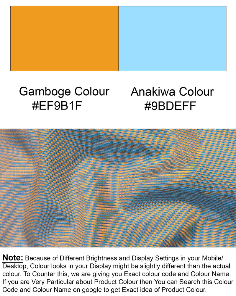 Gamboge with Anakiwa Blue Two Tone Chambray Premium Cotton Shirt 6333-CA-38,6333-CA-H-38,6333-CA-39,6333-CA-H-39,6333-CA-40,6333-CA-H-40,6333-CA-42,6333-CA-H-42,6333-CA-44,6333-CA-H-44,6333-CA-46,6333-CA-H-46,6333-CA-48,6333-CA-H-48,6333-CA-50,6333-CA-H-50,6333-CA-52,6333-CA-H-52