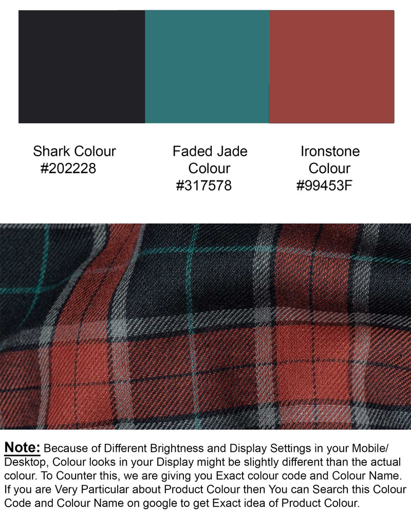 Shark Gray with Ironstone Brown Twill Plaid Premium Cotton Shirt 6355-BLK-38,6355-BLK-H-38,6355-BLK-39,6355-BLK-H-39,6355-BLK-40,6355-BLK-H-40,6355-BLK-42,6355-BLK-H-42,6355-BLK-44,6355-BLK-H-44,6355-BLK-46,6355-BLK-H-46,6355-BLK-48,6355-BLK-H-48,6355-BLK-50,6355-BLK-H-50,6355-BLK-52,6355-BLK-H-52