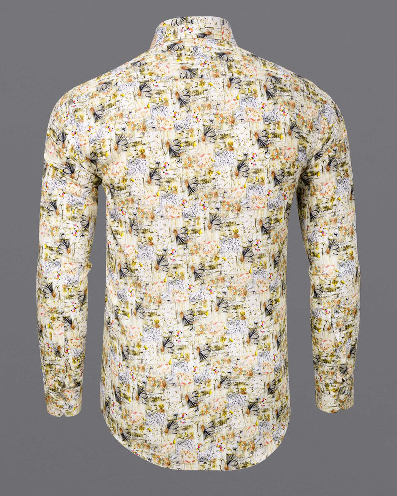 yellow Flowers and paisley Printed Super Soft Premium Cotton Shirt