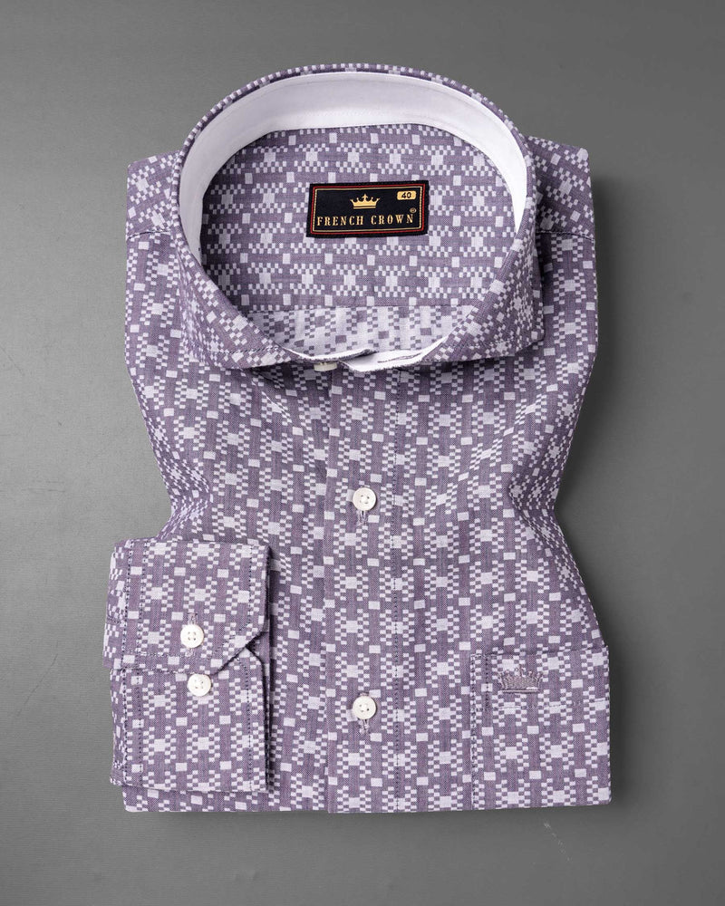 Wenage Jacquard Textured Overshirt
