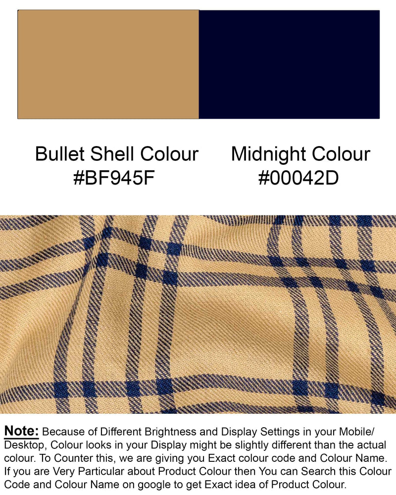 Bullet Shell Twill Plaid Premium Cotton Shirt