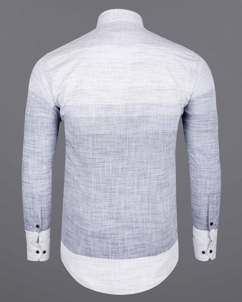 Wisteria Grey Chambray Textured Premium Cotton Shirt