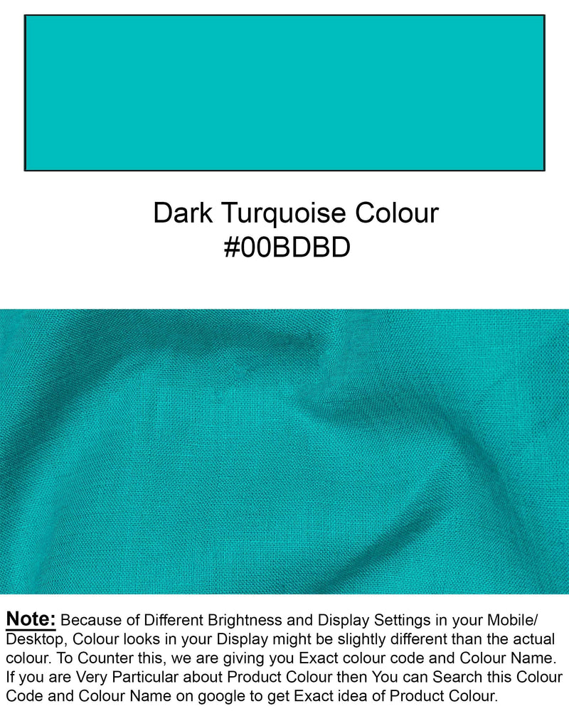 Dark Turquoise Luxurious Linen Shirt