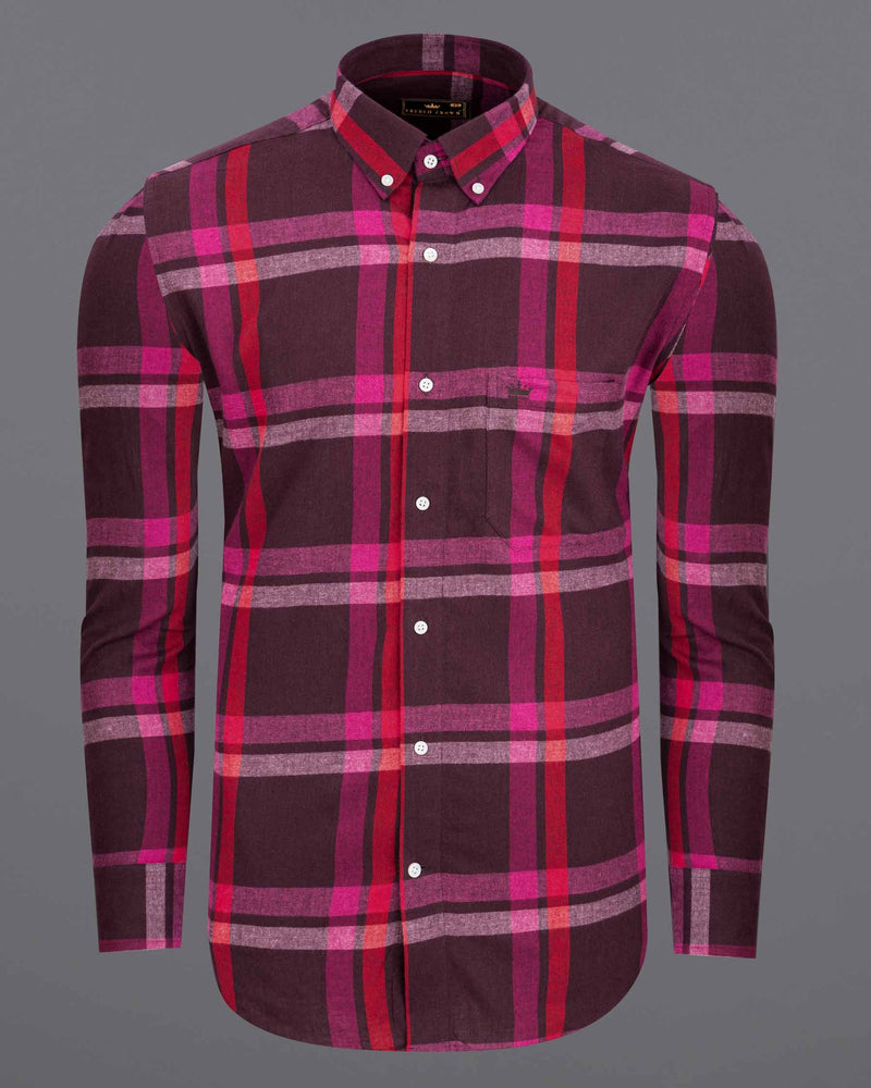 English Walnut and Mulberry Pink Plaid Flannel Shirt  6438-BD-38, 6438-BD-H-38, 6438-BD-39, 6438-BD-H-39, 6438-BD-40, 6438-BD-H-40, 6438-BD-42, 6438-BD-H-42, 6438-BD-44, 6438-BD-H-44, 6438-BD-46, 6438-BD-H-46, 6438-BD-48, 6438-BD-H-48, 6438-BD-50, 6438-BD-H-50, 6438-BD-52, 6438-BD-H-52