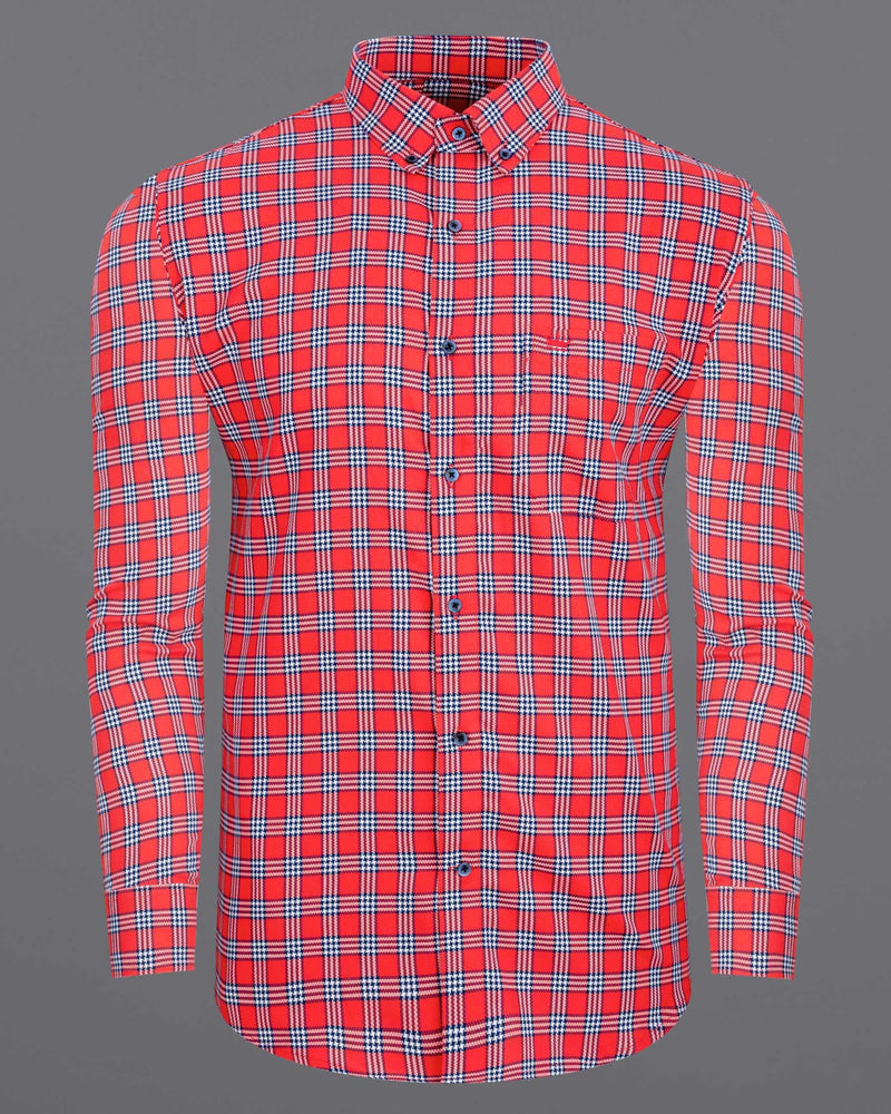 Cinnabar Red Checkered Dobby Textured Premium Giza Cotton Shirt 6454-BD-BLE-38, 6454-BD-BLE-H-38, 6454-BD-BLE-39, 6454-BD-BLE-H-39, 6454-BD-BLE-40, 6454-BD-BLE-H-40, 6454-BD-BLE-42, 6454-BD-BLE-H-42, 6454-BD-BLE-44, 6454-BD-BLE-H-44, 6454-BD-BLE-46, 6454-BD-BLE-H-46, 6454-BD-BLE-48, 6454-BD-BLE-H-48, 6454-BD-BLE-50, 6454-BD-BLE-H-50, 6454-BD-BLE-52, 6454-BD-BLE-H-52