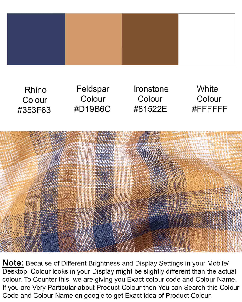 Ironstone Brown and Rhino Blue Plaid Twill Textured Premium Cotton Shirt  6468-BD-BLE-38, 6468-BD-BLE-H-38, 6468-BD-BLE-39, 6468-BD-BLE-H-39, 6468-BD-BLE-40, 6468-BD-BLE-H-40, 6468-BD-BLE-42, 6468-BD-BLE-H-42, 6468-BD-BLE-44, 6468-BD-BLE-H-44, 6468-BD-BLE-46, 6468-BD-BLE-H-46, 6468-BD-BLE-48, 6468-BD-BLE-H-48, 6468-BD-BLE-50, 6468-BD-BLE-H-50, 6468-BD-BLE-52, 6468-BD-BLE-H-52