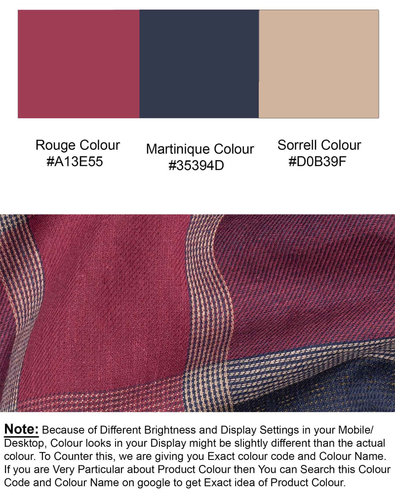 Rouge Pink with Martinique Blue Twill Plaid Textured Premium Cotton Shirt  6470-BD-38, 6470-BD-H-38, 6470-BD-39, 6470-BD-H-39, 6470-BD-40, 6470-BD-H-40, 6470-BD-42, 6470-BD-H-42, 6470-BD-44, 6470-BD-H-44, 6470-BD-46, 6470-BD-H-46, 6470-BD-48, 6470-BD-H-48, 6470-BD-50, 6470-BD-H-50, 6470-BD-52, 6470-BD-H-52