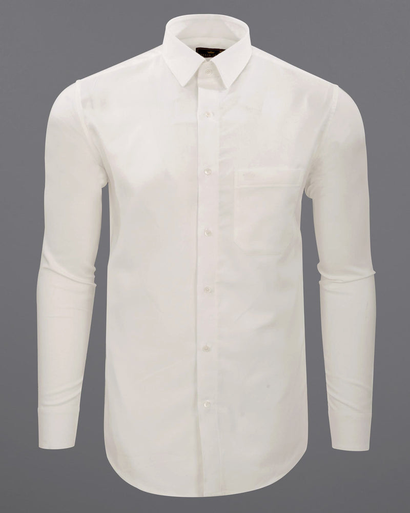 Off White Flannel Premium Cotton Shirt