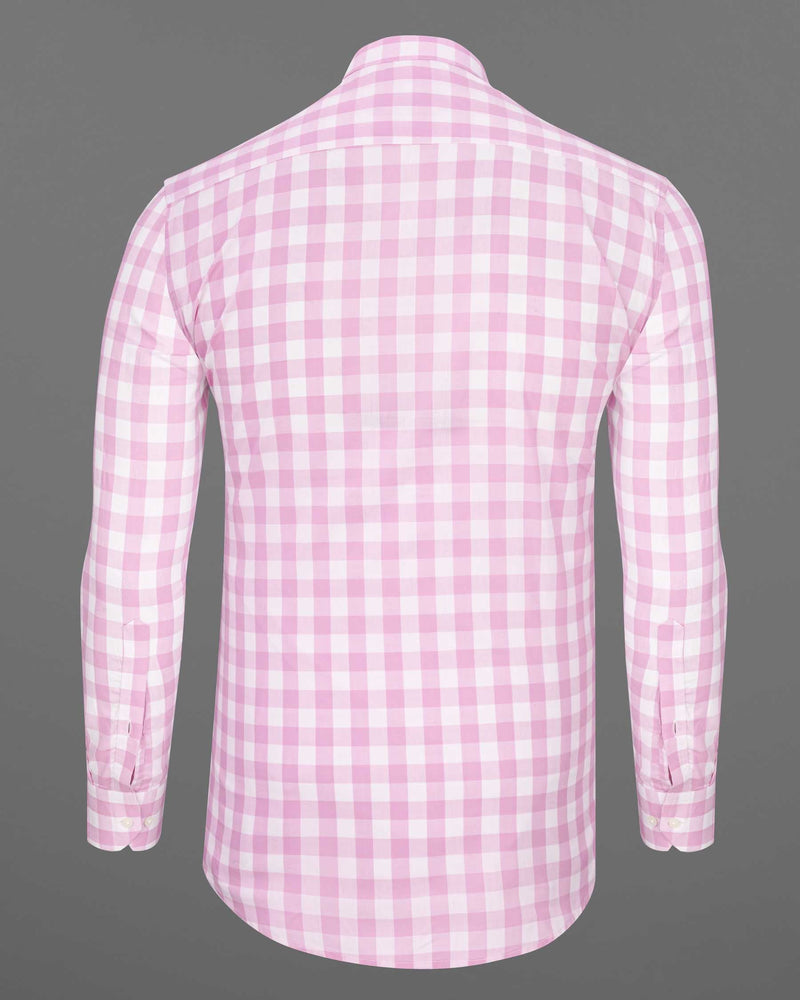 Chantilly Pink and White Checkered Premium Cotton Shirt  6501-M-38, 6501-M-H-38, 6501-M-39, 6501-M-H-39, 6501-M-40, 6501-M-H-40, 6501-M-42, 6501-M-H-42, 6501-M-44, 6501-M-H-44, 6501-M-46, 6501-M-H-46, 6501-M-48, 6501-M-H-48, 6501-M-50, 6501-M-H-50, 6501-M-52, 6501-M-H-52