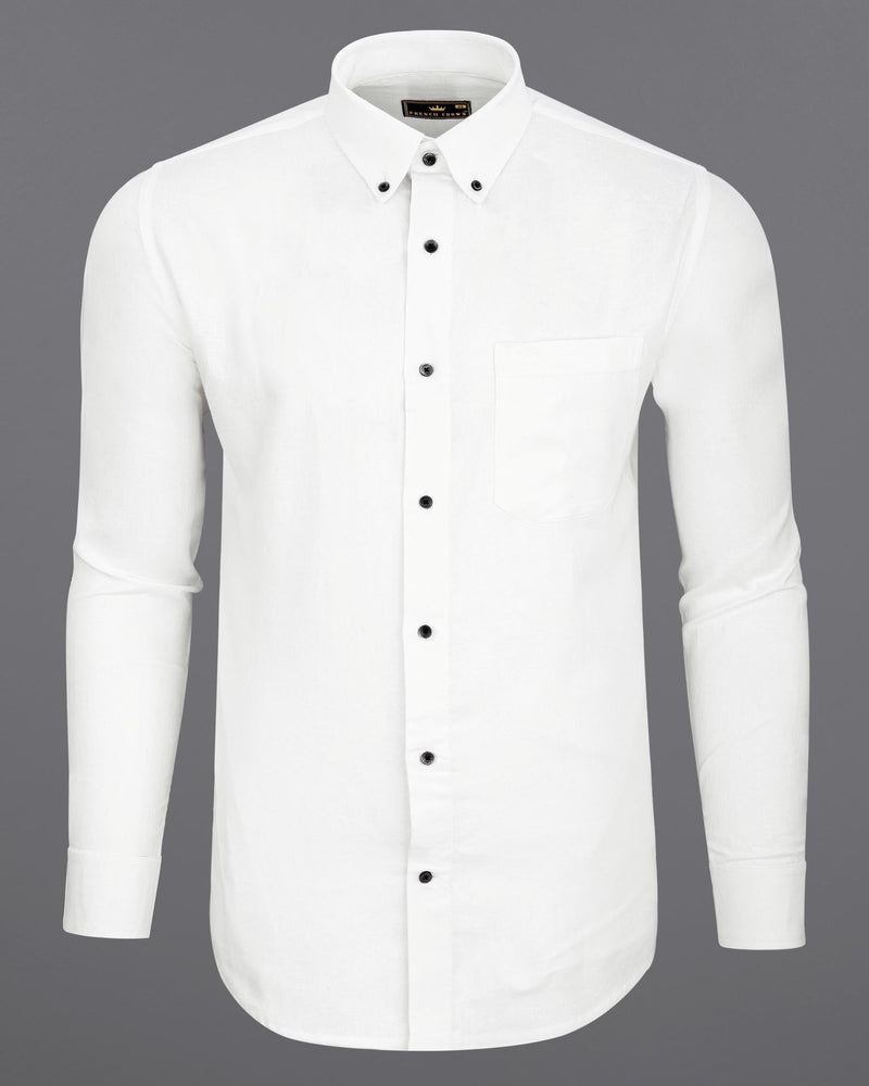 Bright White Twill Premium Cotton Shirt