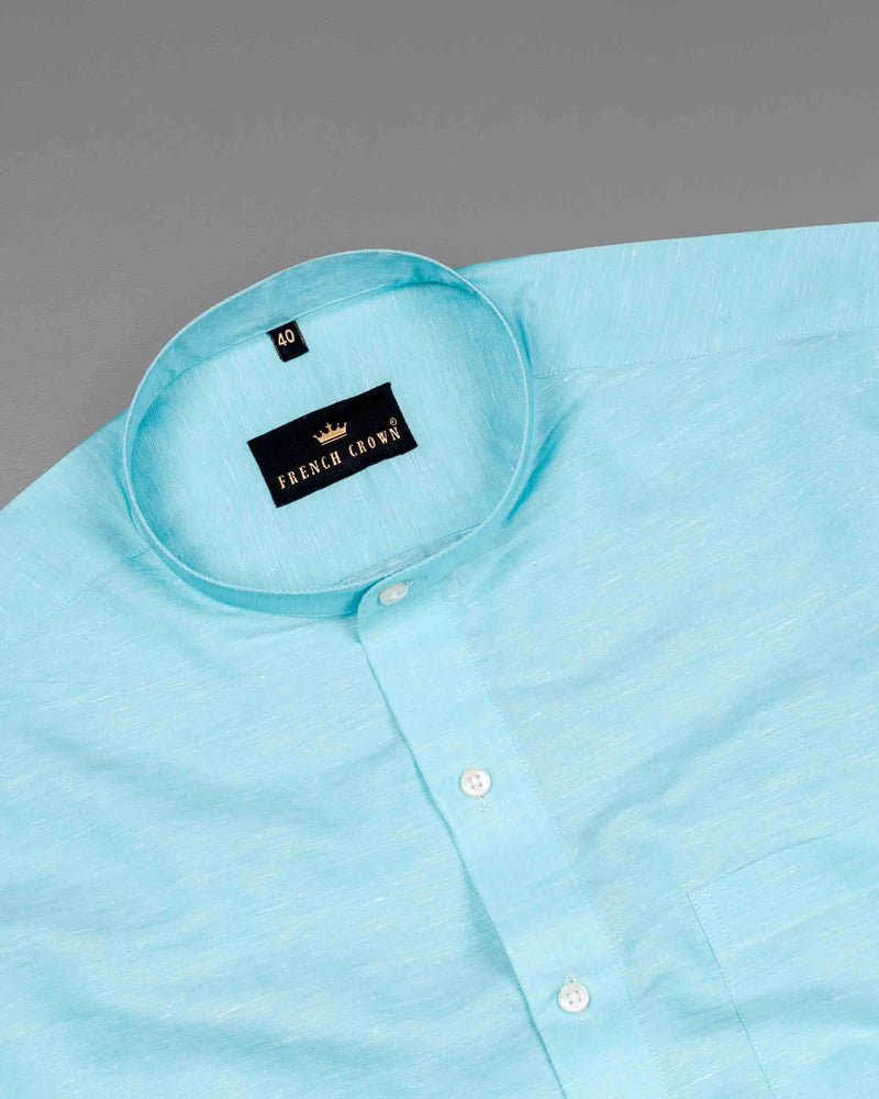 Aqua Blue Luxurious Linen Shirt 6530-M-38, 6530-M-H-38, 6530-M-39, 6530-M-H-39, 6530-M-40, 6530-M-H-40, 6530-M-42, 6530-M-H-42, 6530-M-44, 6530-M-H-44, 6530-M-46, 6530-M-H-46, 6530-M-48, 6530-M-H-48, 6530-M-50, 6530-M-H-50, 6530-M-52, 6530-M-H-52