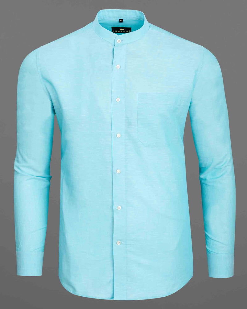 Aqua Blue Luxurious Linen Shirt 6530-M-38, 6530-M-H-38, 6530-M-39, 6530-M-H-39, 6530-M-40, 6530-M-H-40, 6530-M-42, 6530-M-H-42, 6530-M-44, 6530-M-H-44, 6530-M-46, 6530-M-H-46, 6530-M-48, 6530-M-H-48, 6530-M-50, 6530-M-H-50, 6530-M-52, 6530-M-H-52