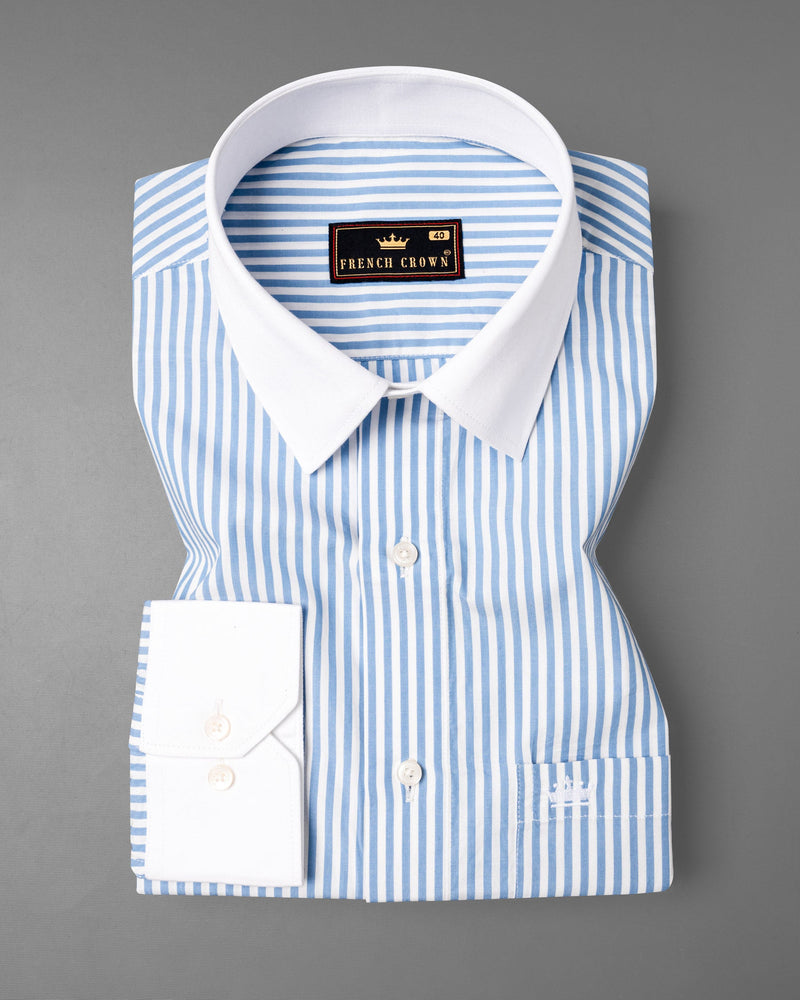 Bright White and Tropical Blue Striped Premium Cotton Shirt 6554-WCC-38,6554-WCC-H-38,6554-WCC-39,6554-WCC-H-39,6554-WCC-40,6554-WCC-H-40,6554-WCC-42,6554-WCC-H-42,6554-WCC-44,6554-WCC-H-44,6554-WCC-46,6554-WCC-H-46,6554-WCC-48,6554-WCC-H-48,6554-WCC-50,6554-WCC-H-50,6554-WCC-52,6554-WCC-H-52