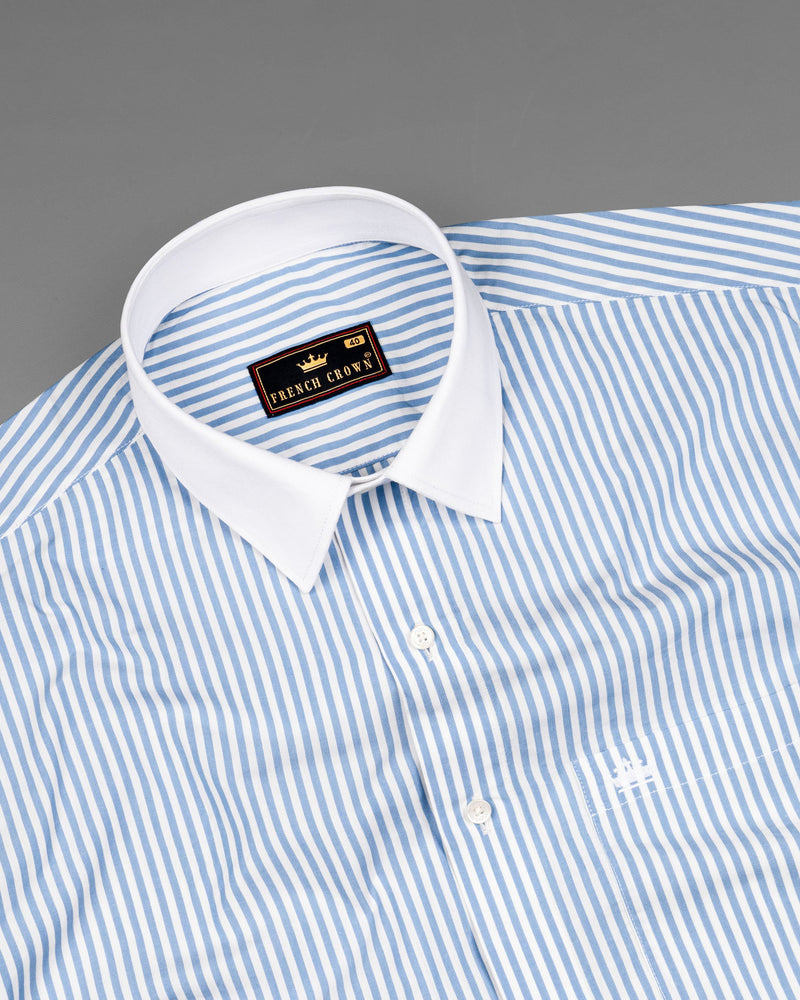 Bright White and Tropical Blue Striped Premium Cotton Shirt 6554-WCC-38,6554-WCC-H-38,6554-WCC-39,6554-WCC-H-39,6554-WCC-40,6554-WCC-H-40,6554-WCC-42,6554-WCC-H-42,6554-WCC-44,6554-WCC-H-44,6554-WCC-46,6554-WCC-H-46,6554-WCC-48,6554-WCC-H-48,6554-WCC-50,6554-WCC-H-50,6554-WCC-52,6554-WCC-H-52