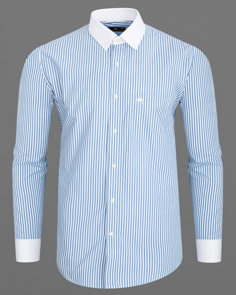 Bright White and Tropical Blue Striped Premium Cotton Shirt 6554-WCC-38,6554-WCC-H-38,6554-WCC-39,6554-WCC-H-39,6554-WCC-40,6554-WCC-H-40,6554-WCC-42,6554-WCC-H-42,6554-WCC-44,6554-WCC-H-44,6554-WCC-46,6554-WCC-H-46,6554-WCC-48,6554-WCC-H-48,6554-WCC-50,6554-WCC-H-50,6554-WCC-52,6554-WCC-H-52