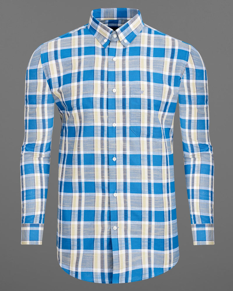 Cararra with Shakespeare Blue Plaid Luxurious Linen Shirt 6568-BD-38,6568-BD-H-38,6568-BD-39,6568-BD-H-39,6568-BD-40,6568-BD-H-40,6568-BD-42,6568-BD-H-42,6568-BD-44,6568-BD-H-44,6568-BD-46,6568-BD-H-46,6568-BD-48,6568-BD-H-48,6568-BD-50,6568-BD-H-50,6568-BD-52,6568-BD-H-52