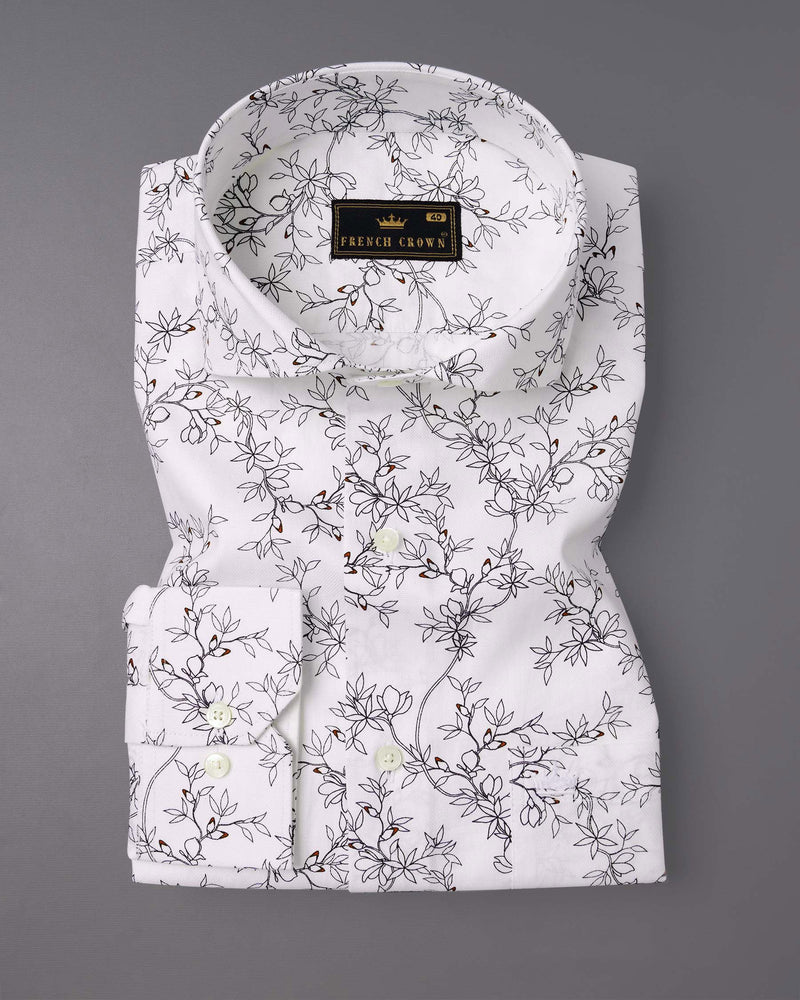 Bright White Floral Printed Dobby Textured Premium Cotton Shirt 6577-CA-38,6577-CA-H-38,6577-CA-39,6577-CA-H-39,6577-CA-40,6577-CA-H-40,6577-CA-42,6577-CA-H-42,6577-CA-44,6577-CA-H-44,6577-CA-46,6577-CA-H-46,6577-CA-48,6577-CA-H-48,6577-CA-50,6577-CA-H-50,6577-CA-52,6577-CA-H-52