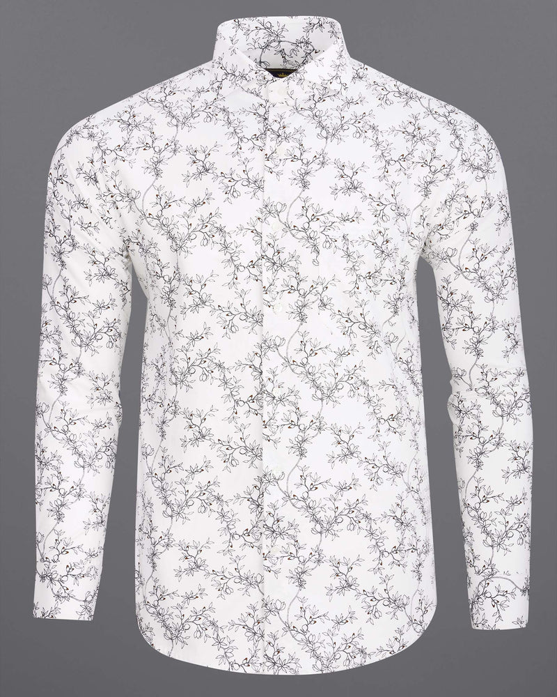 Bright White Floral Printed Dobby Textured Premium Cotton Shirt 6577-CA-38,6577-CA-H-38,6577-CA-39,6577-CA-H-39,6577-CA-40,6577-CA-H-40,6577-CA-42,6577-CA-H-42,6577-CA-44,6577-CA-H-44,6577-CA-46,6577-CA-H-46,6577-CA-48,6577-CA-H-48,6577-CA-50,6577-CA-H-50,6577-CA-52,6577-CA-H-52