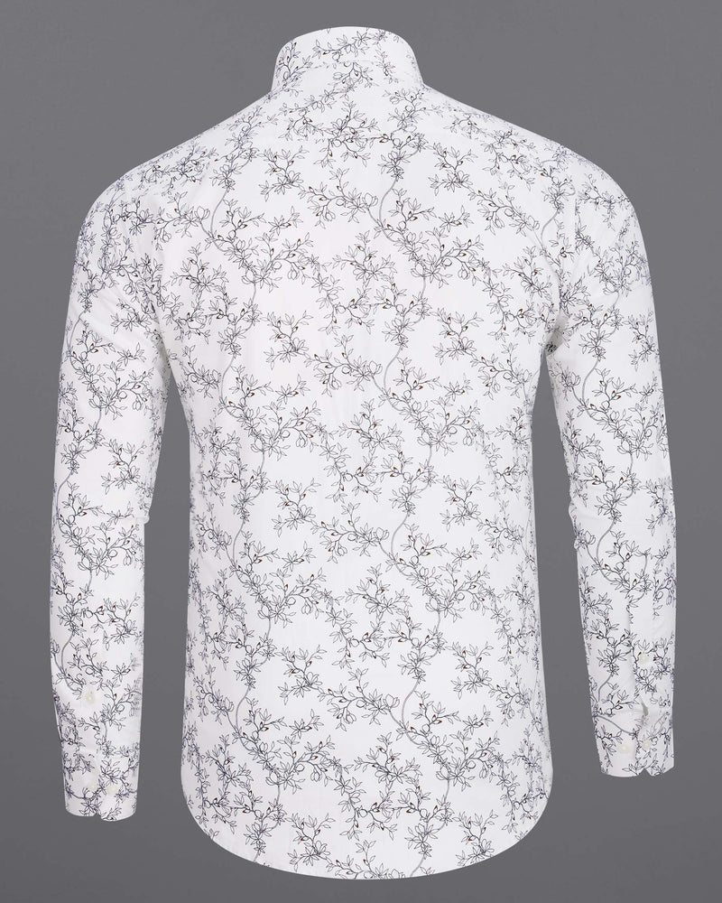 Bright White Floral Printed Dobby Textured Premium Cotton Shirt 6577-CA-38,6577-CA-H-38,6577-CA-39,6577-CA-H-39,6577-CA-40,6577-CA-H-40,6577-CA-42,6577-CA-H-42,6577-CA-44,6577-CA-H-44,6577-CA-46,6577-CA-H-46,6577-CA-48,6577-CA-H-48,6577-CA-50,6577-CA-H-50,6577-CA-52,6577-CA-H-52