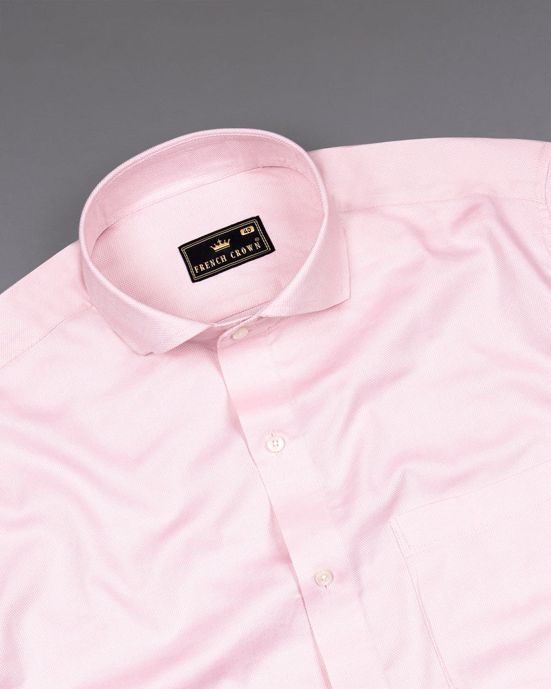 Pig Pink Dobby Textured Premium Giza Cotton Shirt