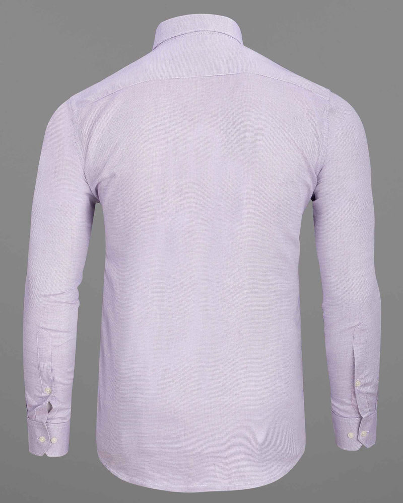 Trendy Pink and White Dobby Textured Premium Giza Cotton Shirt