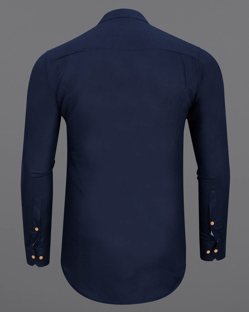 Haiti Blue Premium Tencel Kurta Shirt