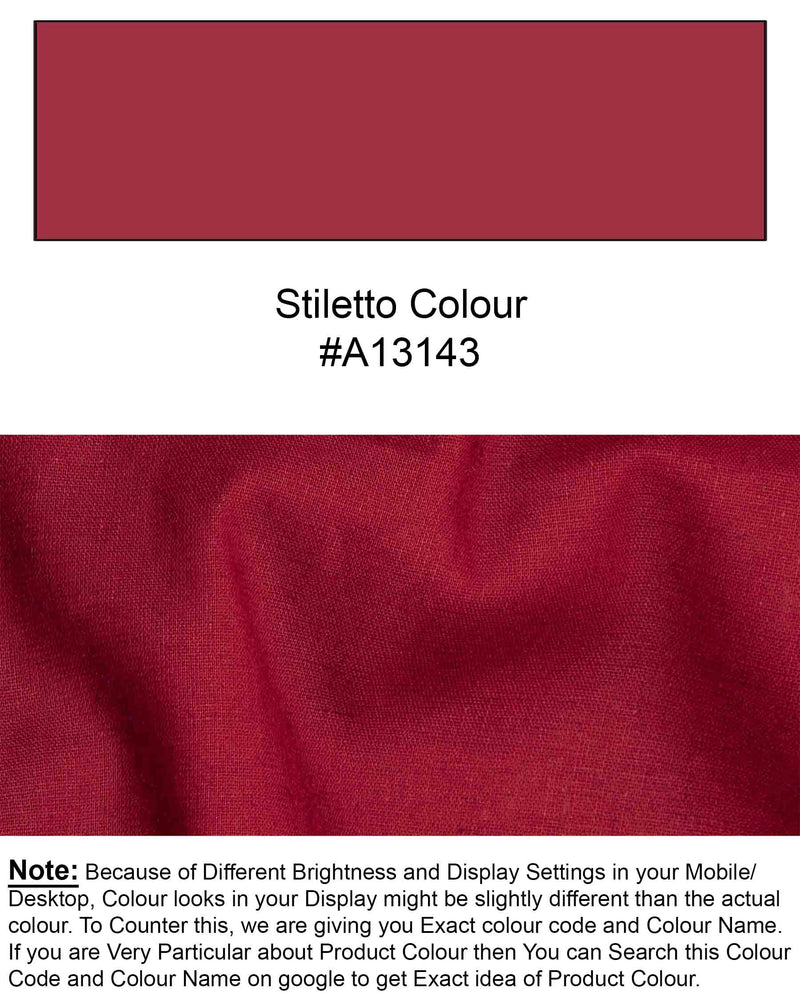 Stiletto Red Luxurious Linen Shirt 6631-38,6631-H-38,6631-39,6631-H-39,6631-40,6631-H-40,6631-42,6631-H-42,6631-44,6631-H-44,6631-46,6631-H-46,6631-48,6631-H-48,6631-50,6631-H-50,6631-52,6631-H-52