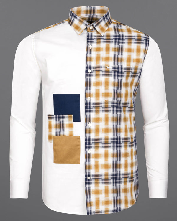 Bright White with Driftwood Brown and Firefly Blue Plaid Super Soft Premium Cotton Designer Shirt 6650-D5-E038-38, 6650-D5-E038-H-38, 6650-D5-E038-39, 6650-D5-E038-H-39, 6650-D5-E038-40, 6650-D5-E038-H-40, 6650-D5-E038-42, 6650-D5-E038-H-42, 6650-D5-E038-44, 6650-D5-E038-H-44, 6650-D5-E038-46, 6650-D5-E038-H-46, 6650-D5-E038-48, 6650-D5-E038-H-48, 6650-D5-E038-50, 6650-D5-E038-H-50, 6650-D5-E038-52, 6650-D5-E038-H-52