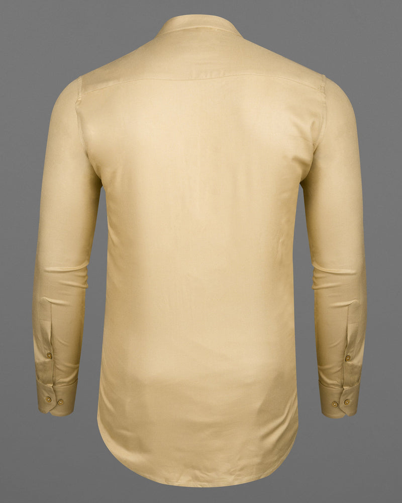 Sapling Golden Luxurious Linen Kurta Shirt