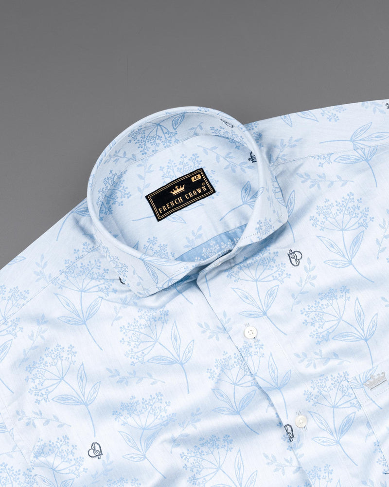 Link Water Tropical Jacquard Textured Premium Giza Cotton Shirt