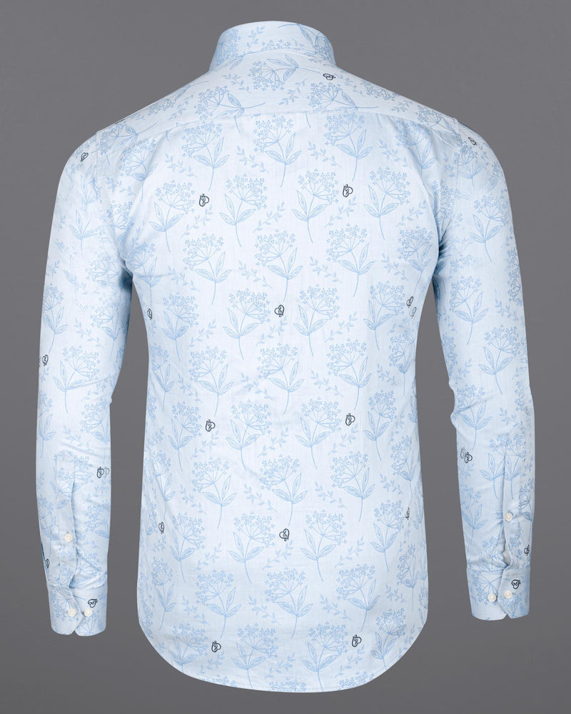 Link Water Tropical Jacquard Textured Premium Giza Cotton Shirt