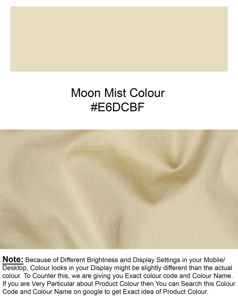 Moon Mist Golden Super Soft Premium Cotton Tuxedo Shirt