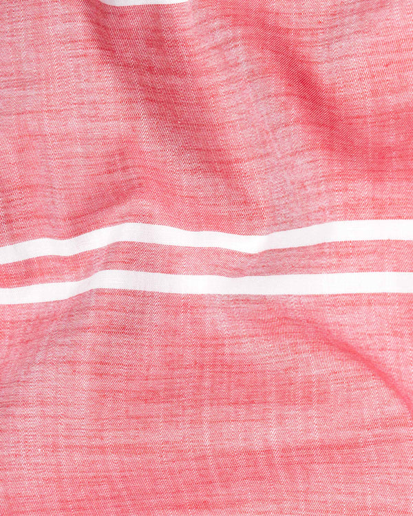 Salmon Pink and white Striped Chambray  Shirt  6767-BD-38,6767-BD-38,6767-BD-39,6767-BD-39,6767-BD-40,6767-BD-40,6767-BD-42,6767-BD-42,6767-BD-44,6767-BD-44,6767-BD-46,6767-BD-46,6767-BD-48,6767-BD-48,6767-BD-50,6767-BD-50,6767-BD-52,6767-BD-52