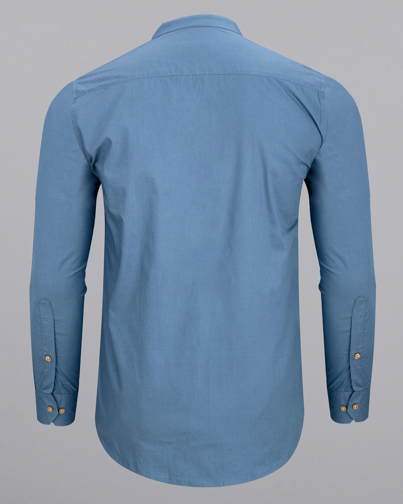 Horizon Blue Premium Cotton Kurta Shirt
