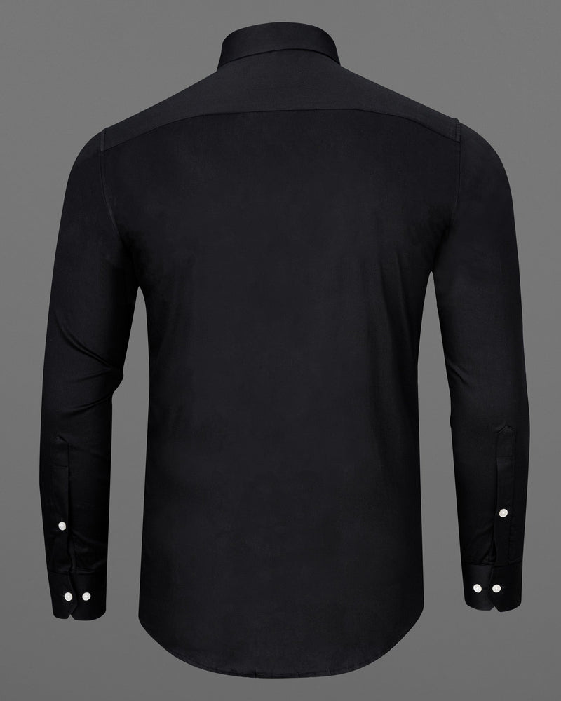 Jade Black and Languid Gray Striped Super Soft Premium Cotton Shirt