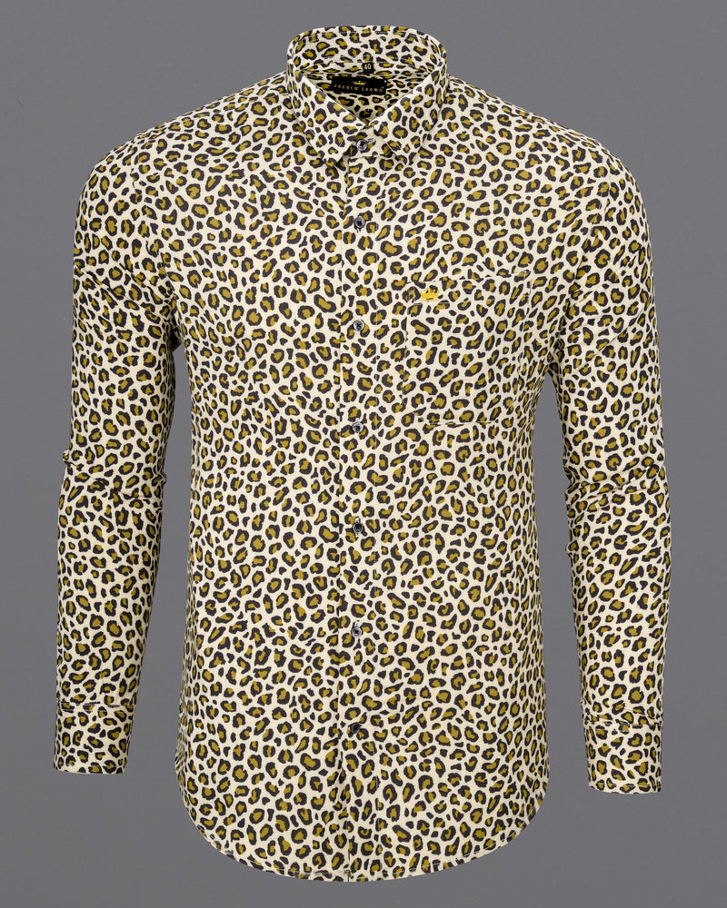 Pot Pourri Leopard Printed Premium Tencel Shirt