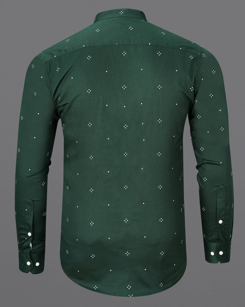 Limed Spruce Green Dotted Super Soft Premium Cotton Shirt