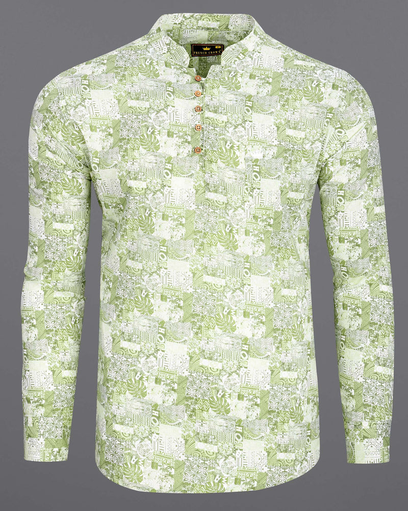Chelsea Cucumber Printed Premium Cotton Kurta Shirt