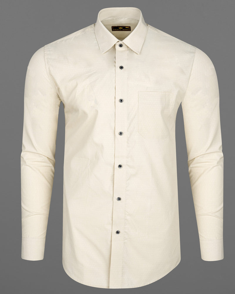 Early Dawn Dobby Textured Premium Giza Cotton Shirt