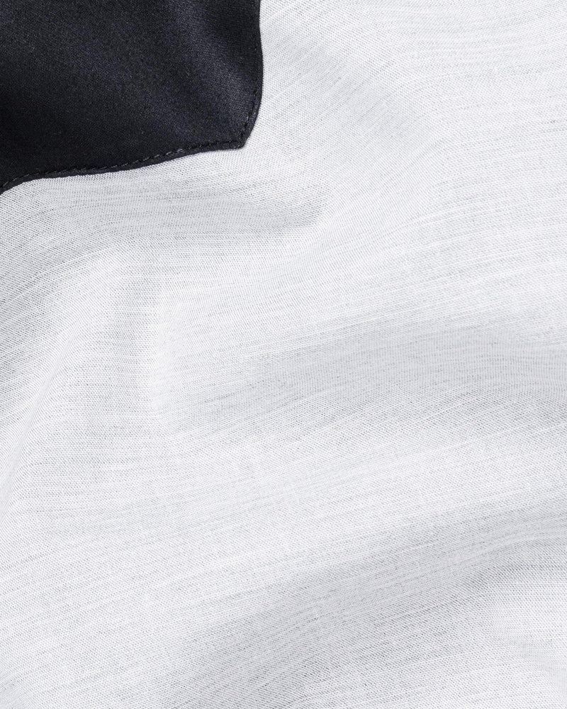 Jade Black and Grey Patterned Premium Cotton Designer Shirt