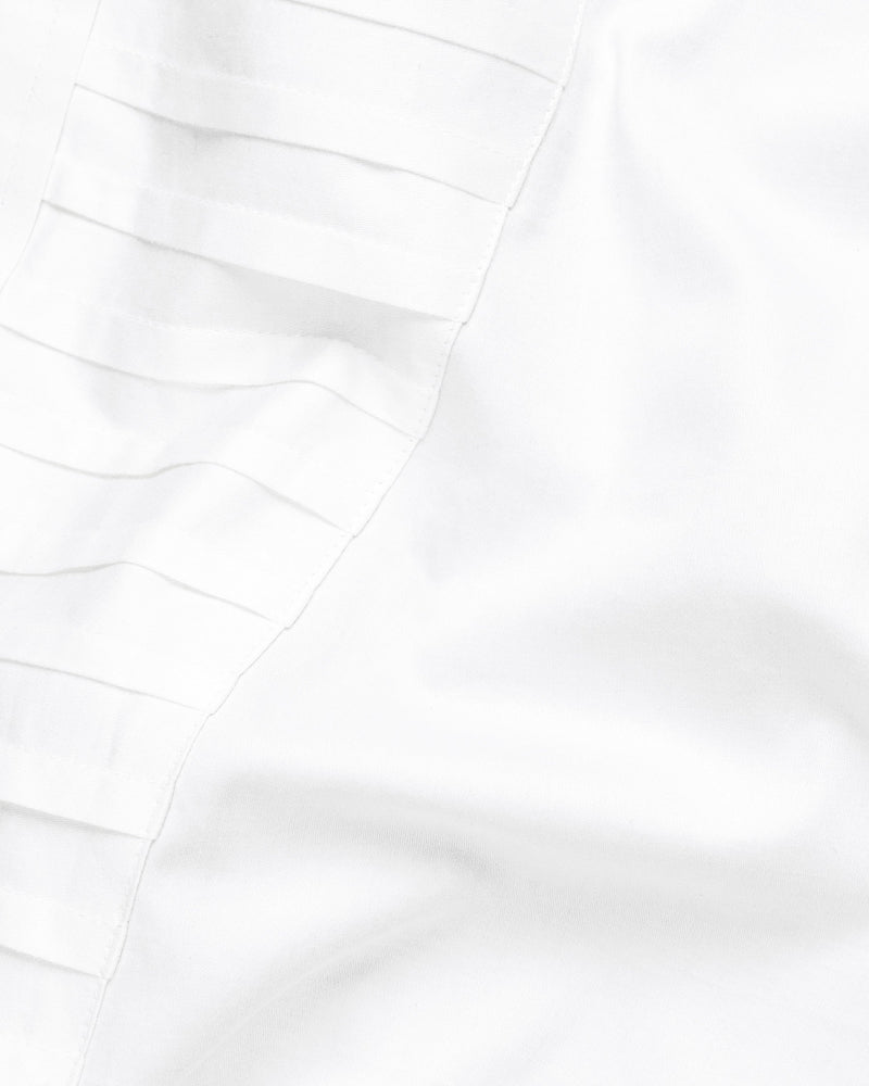 Bright White tucks Super Soft Premium Cotton Shirt